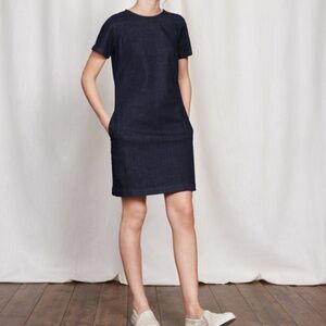 Dark stretch denim dress pockets Boden 10L